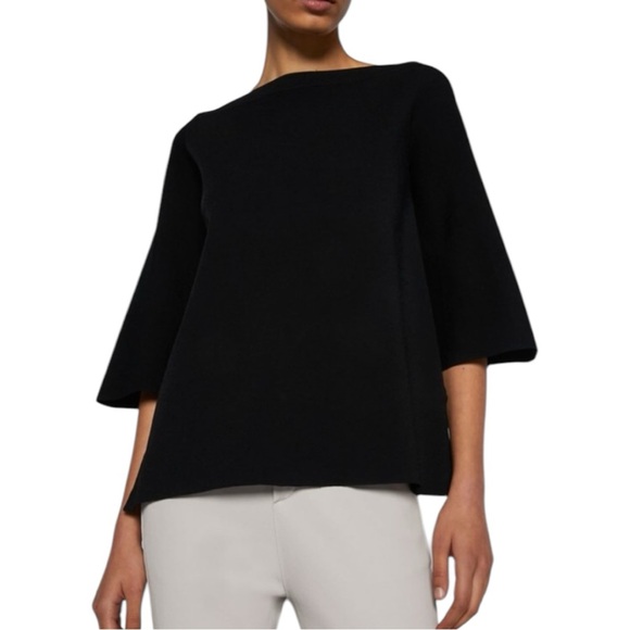 Scanlan Theodore Sweaters - Scanlan Theodore Micro Crepe Boat Neck Sweater M